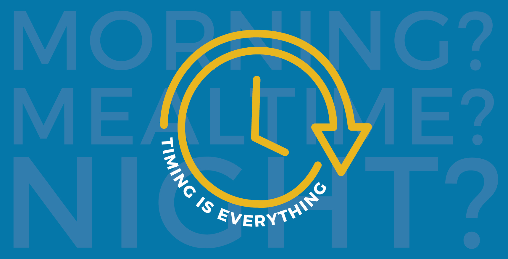 Timing is Everything clock graphic